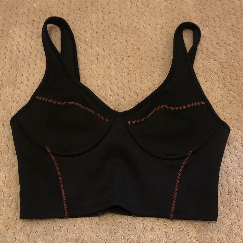 Black & Red Crop Top